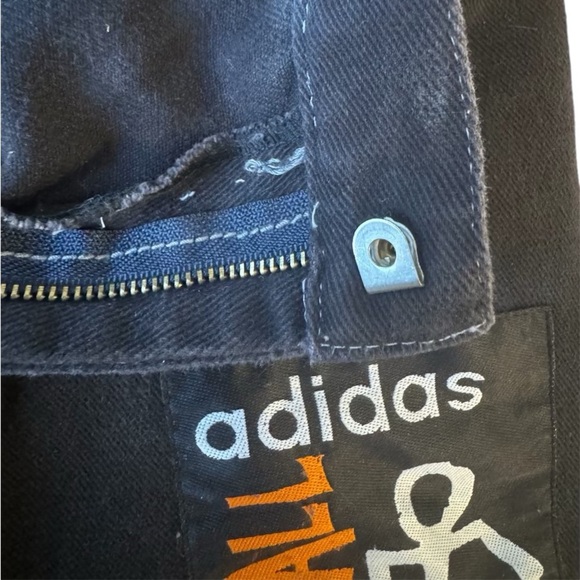 Rare Y2K Unique Adidas Streetball Patchwork Black Jeans Size: 10 - Picture 3 of 7